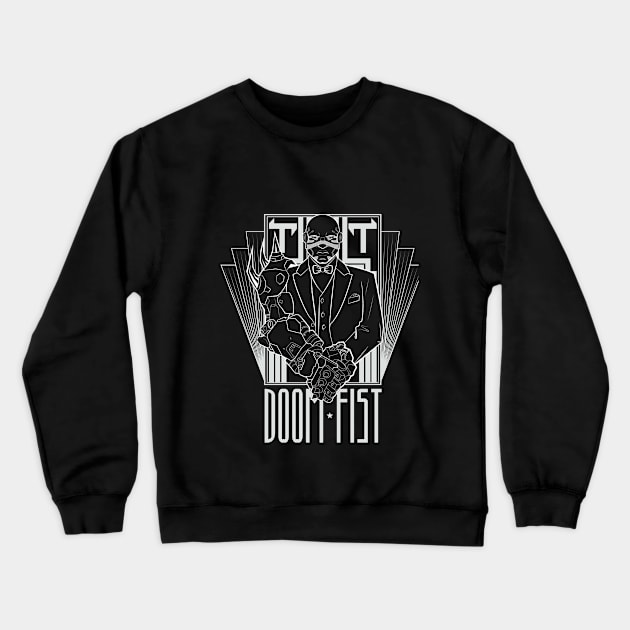 The Great Doomfist (white on dark) Crewneck Sweatshirt by SJBTees